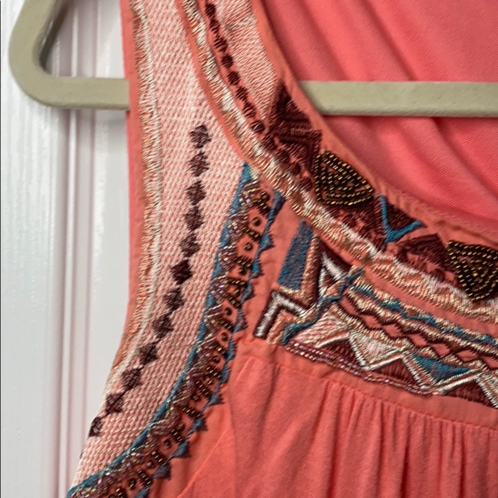 Embroidered beaded  tunic summer dress